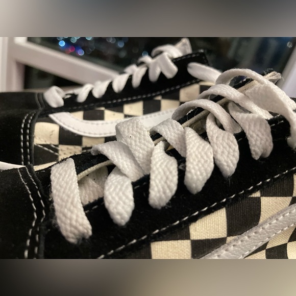 Vans Old Skool Trainers Primary Checkered Black/White Size 7 - Picture 9 of 16